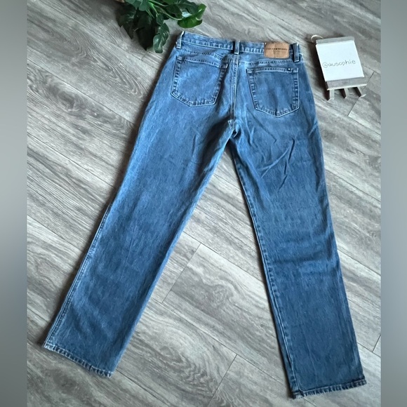 Lucky Brand Mid Rise Straight Cigarette Jeans w Exposed Button Fly. Size 8 - Picture 6 of 10